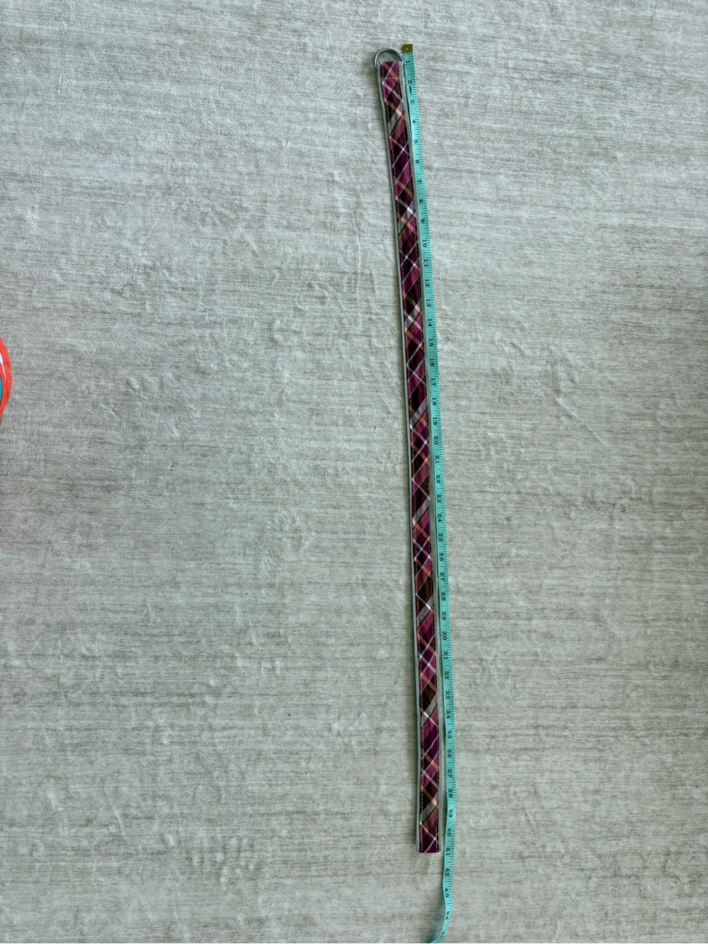 Women’s Maroon, Pink Plaid D-Ring Belt - Picture 4 of 9